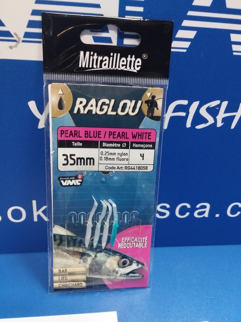 RAGOT MITRAILLETTE PEARL BLUE/PEARL WHITE RAGLOU 35 MM