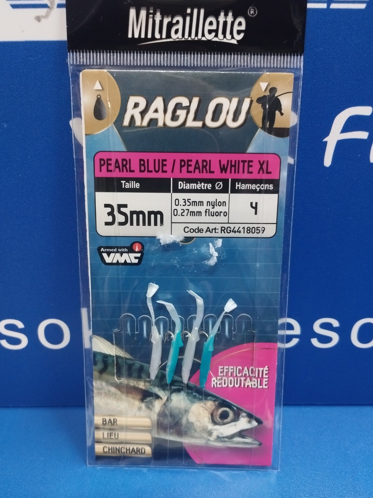 RAGOT MITRAILLETTE PEARL BLUE/PEARL WHITE RAGLOU 35 MM