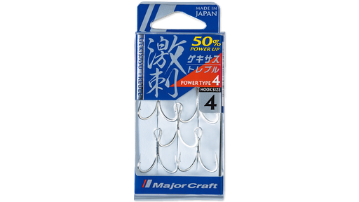 ANZUELOS TRIPLES MAJOR CRAFT GEKISASU TREBLE POWER TYPE 4